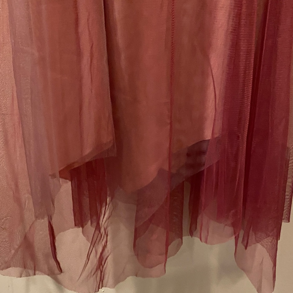 BCBGMaxAzria Embellished Sheer Midi Dress in Mauve - Picture 6 of 7
